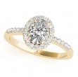 3.46 ctw. Oval Cut Diamond with a 14K YG or WG Halo Diamond Setting