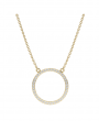 Large Circle Diamond Necklace