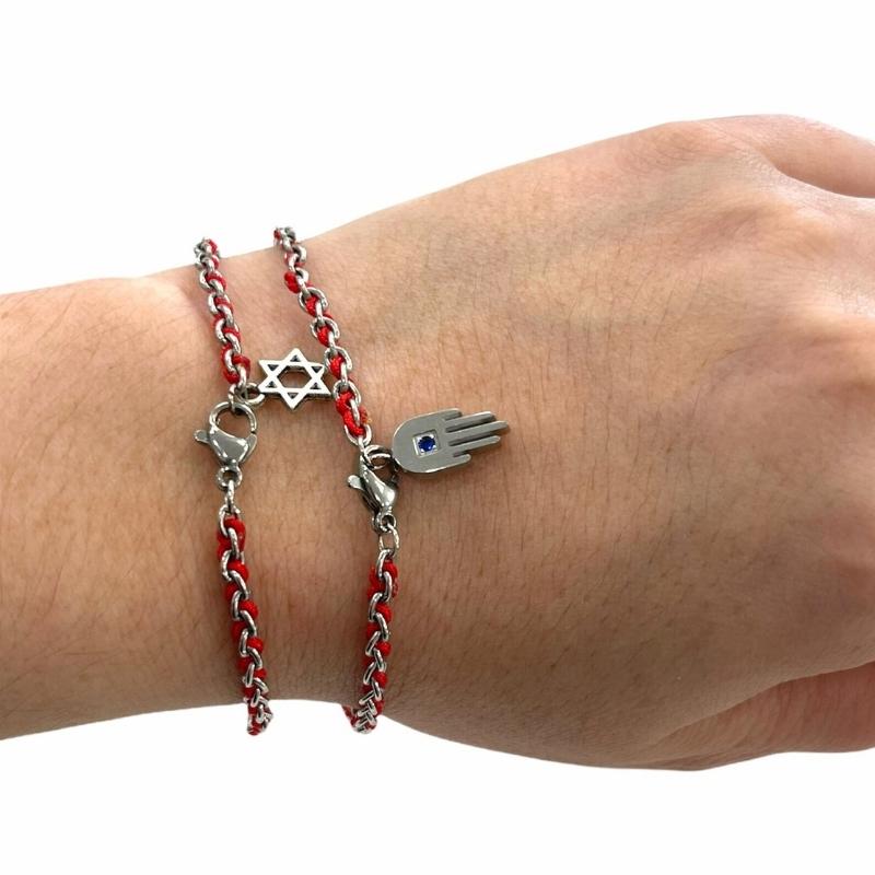 Kabbalah Red String Star of David 7.5 Bracelet