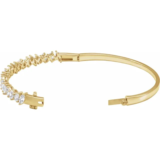 14K Yellow 4 1/5 CTW Lab-Grown Diamond Bangle 7